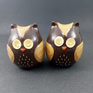 Set Of  Ceramic Owl Salt And Pepper Shaker